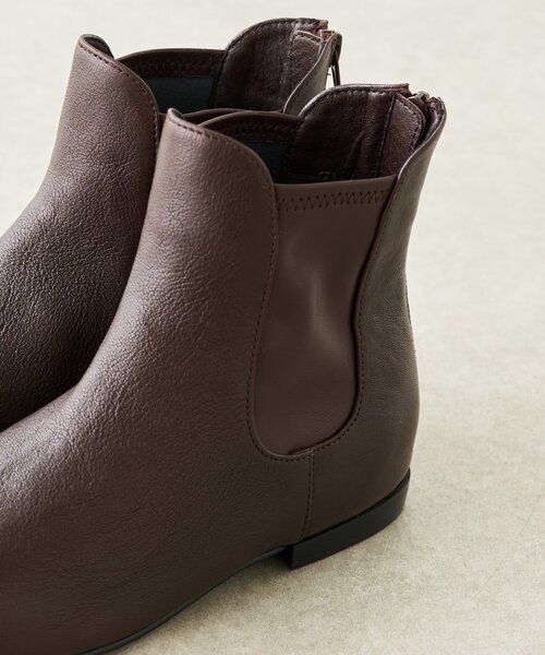 セール】《完売サイズ追加予約検討中》レザーサイドゴアブーツ