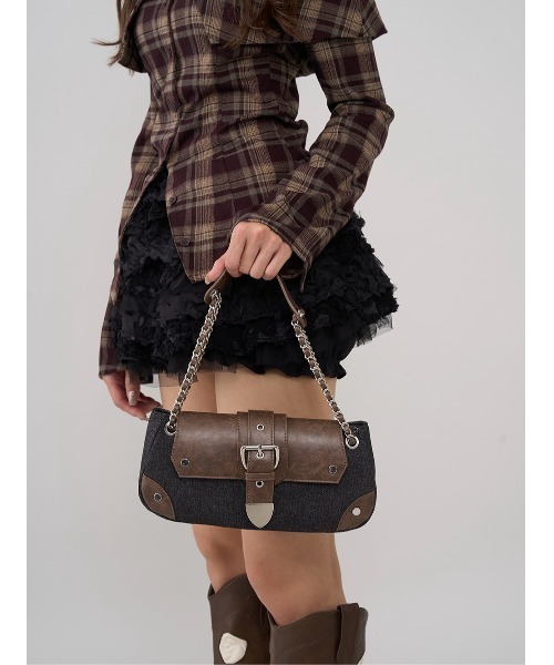 Darich（ダーリッチ）の「デニムコンビハンドバッグ（ハンドバッグ・レディース・ブラック/ブルー・FREE）」の8枚目の写真