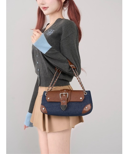 Darich（ダーリッチ）の「デニムコンビハンドバッグ（ハンドバッグ・レディース・ブラック/ブルー・FREE）」の4枚目の写真