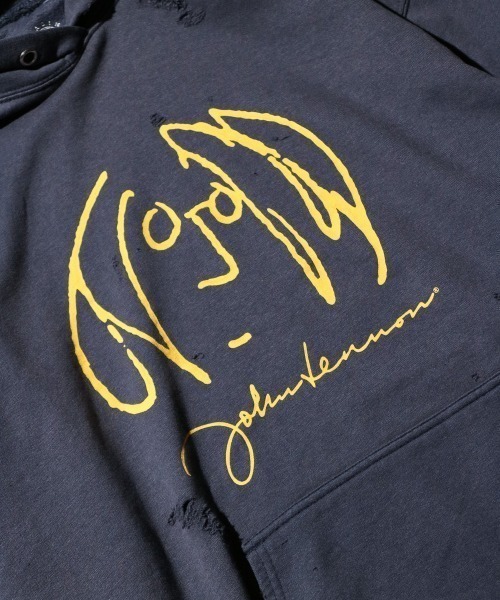 The Beatles（ザビートルズ）の「THRIFTY LOOK / スリフティールック WORN-OUT'JOHN LENNON'HOODIE ジョンレノン（パーカー・メンズ・ネイビー・MEDIUM）」の8枚目の写真