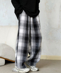 neos（ネオス）の「【neos】ルーズシルエット オンブレー タータン ウィンドウペン ブロック チェック柄 ワイド イージー パンツ（その他パンツ・メンズ）」