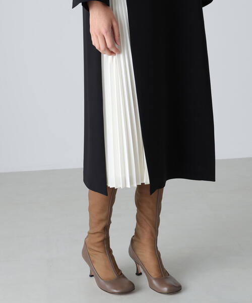 セール】◇バイカラープリーツワンピース（ワンピース）｜ADORE