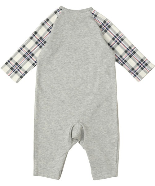 WACOAL KIDS BABY(ワコールキッズベイビー)の「ワコールベビー 「Waninal」ワニナル プレオール 長袖(ベビーパジャマ/スリーパー・キッズ・パープル/クリーム・60-70/70-80)」の3枚目の写真