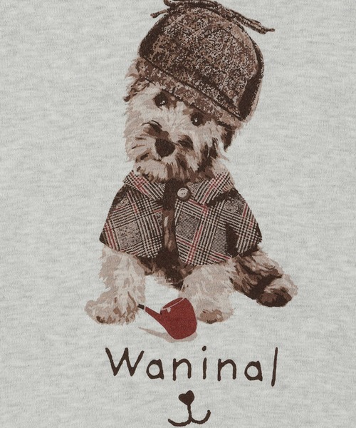 WACOAL KIDS BABY(ワコールキッズベイビー)の「ワコールベビー 「Waninal」ワニナル プレオール 長袖(ベビーパジャマ/スリーパー・キッズ・パープル/クリーム・60-70/70-80)」の4枚目の写真