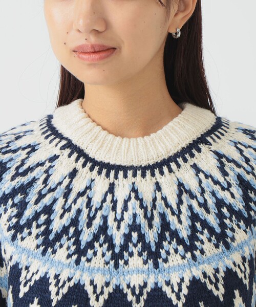 B:MING by BEAMS(ビーミングバイビームス)の「求心 ニット (手洗い可)(ニット/セーター・レディース・ブラウン/ホワイト系その他5・ONE SIZE)」の12枚目の写真