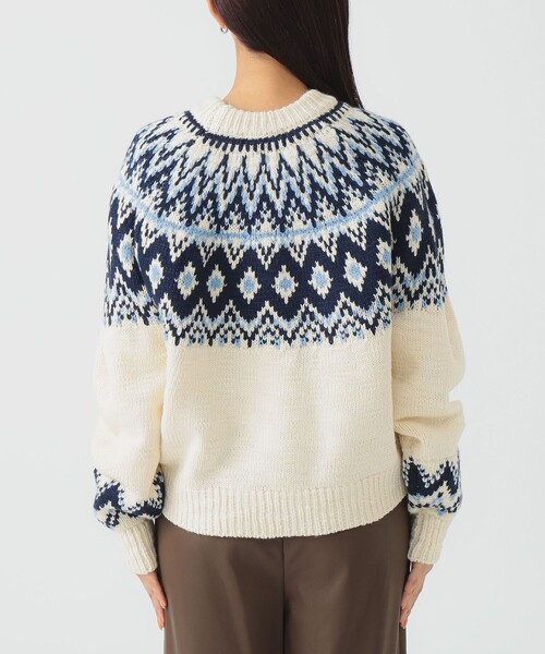 B:MING by BEAMS(ビーミングバイビームス)の「求心 ニット (手洗い可)(ニット/セーター・レディース・ブラウン/ホワイト系その他5・ONE SIZE)」の15枚目の写真