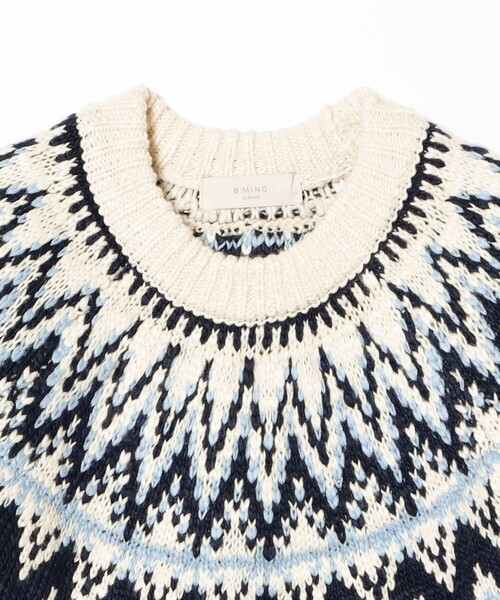 B:MING by BEAMS(ビーミングバイビームス)の「求心 ニット (手洗い可)(ニット/セーター・レディース・ブラウン/ホワイト系その他5・ONE SIZE)」の18枚目の写真