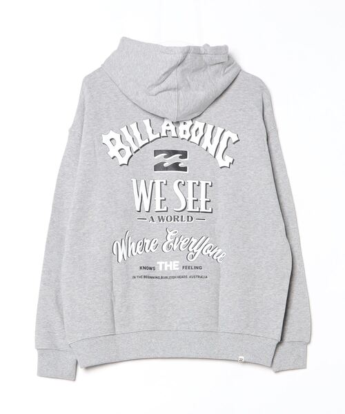 BILLABONG(ビラボン)の「ビラボン BILLABONG MESSAGE ARCH LOOSE PARKA サーフ スウェットパーカー(パーカー・レディース・ライトグレー/チャコールグレー・M/L)」の3枚目の写真