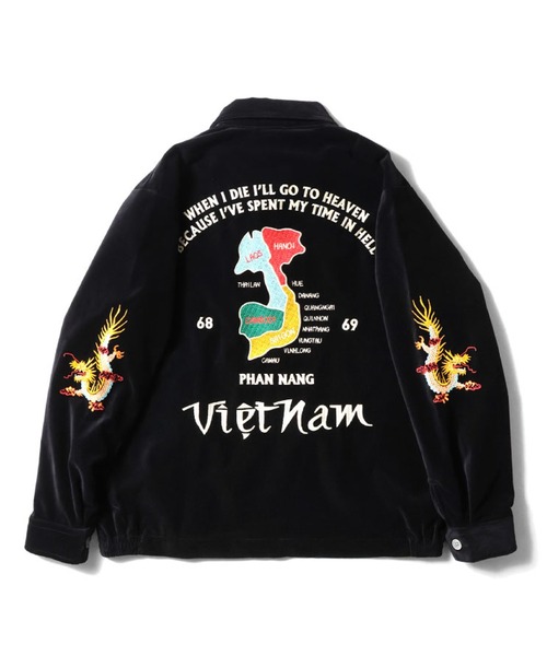 HOUSTON ブラック ベトジャン　別珍 セール】HOUSTON 別珍ベトジャン(MAP)（ブルゾン）｜HOUSTON