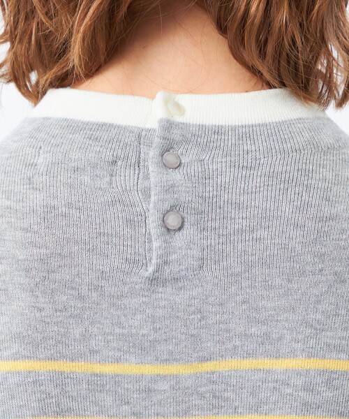 MACKINTOSH PHILOSOPHY（ﾏｯｷﾝﾄｯｼｭ ﾌｨﾛｿﾌｨｰ）の「【2025年秋冬モデル】Cleric Collar Knit ウールブレンド（ニット/セーター・レディース・グレー系その他/レッド系その他2/チャコールグレー・38）」の11枚目の写真