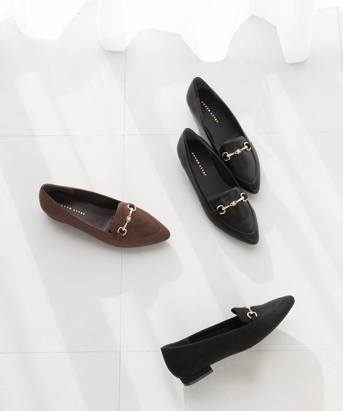 JELLY BEANS（ジェリービーンズ）の「あったか仕様◆フラワービットローファーフラットパンプス (204-57137)JELLY BEANS(ジェリービーンズ)（パンプス・レディース・ブラック/ダークブラウン/ブラック系・24/23.5/23/24.5/22.5）」の12枚目の写真