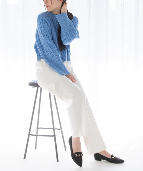 JELLY BEANS（ジェリービーンズ）の「あったか仕様◆フラワービットローファーフラットパンプス (204-57137)JELLY BEANS(ジェリービーンズ)（パンプス・レディース・ブラック/ダークブラウン/ブラック系・24/23.5/23/24.5/22.5）」の17枚目の写真