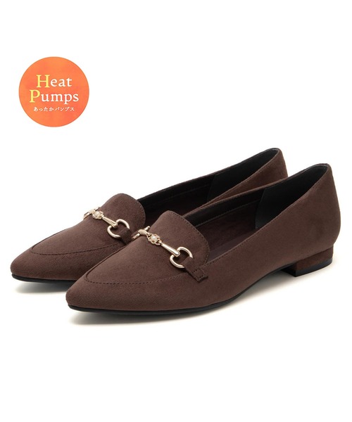 JELLY BEANS（ジェリービーンズ）の「あったか仕様◆フラワービットローファーフラットパンプス (204-57137)JELLY BEANS(ジェリービーンズ)（パンプス・レディース・ブラック/ダークブラウン/ブラック系・24/23.5/23/24.5/22.5）」の6枚目の写真