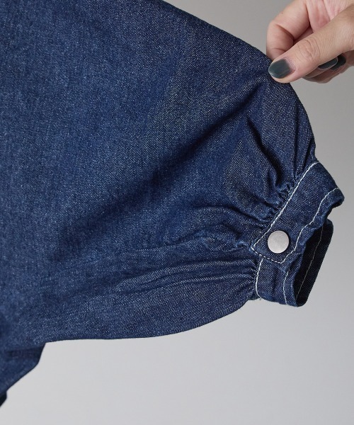 riziere(リジェール)の「配色ステッチドルマンデニムジャケット(デニムジャケット・キッズ・インディゴブルー・100/150/140/130/120/110/90)」の13枚目の写真