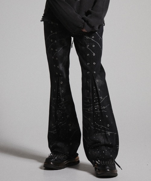 GRANCY（グランシー）の「【GRANCY】Crazy Design Skinny Flare Denim