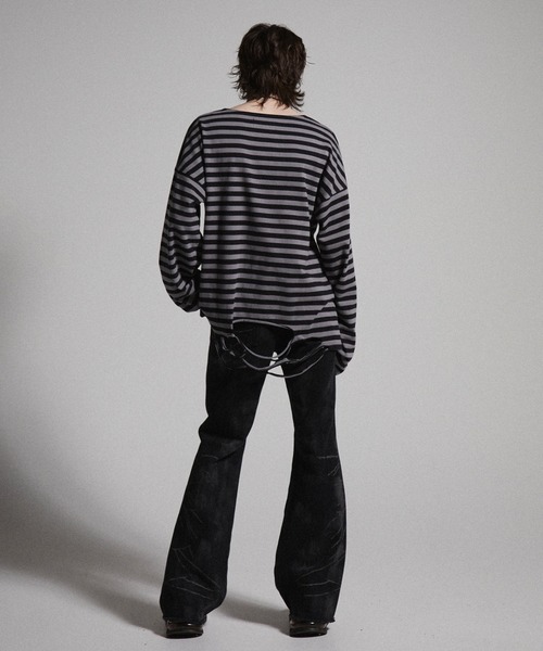 GRANCY】Crazy Design Skinny Flare Denim Pants / クレイジーデザイン