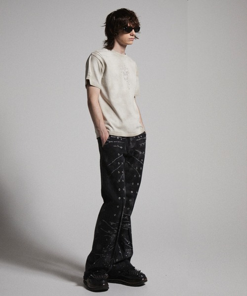 GRANCY（グランシー）の「【GRANCY】Crazy Design Skinny Flare Denim Pants / クレイジーデザインスキニーフレアデニムパンツ（デニムパンツ・メンズ・ブラック・S/M/L）」の21枚目の写真