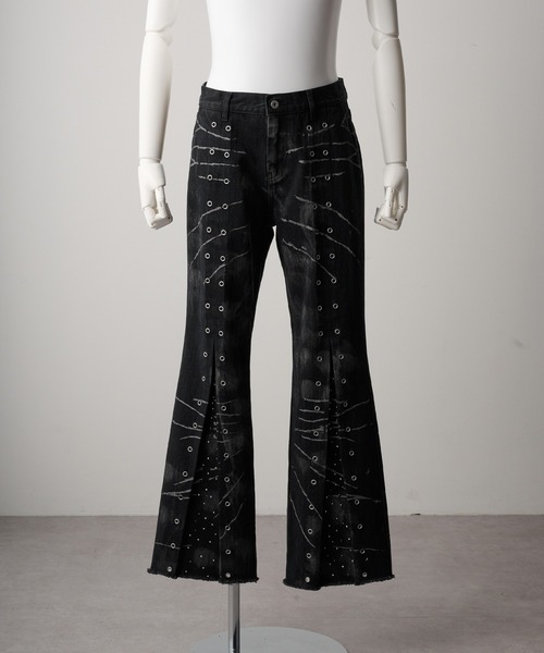 GRANCY】Crazy Design Skinny Flare Denim Pants / クレイジーデザイン