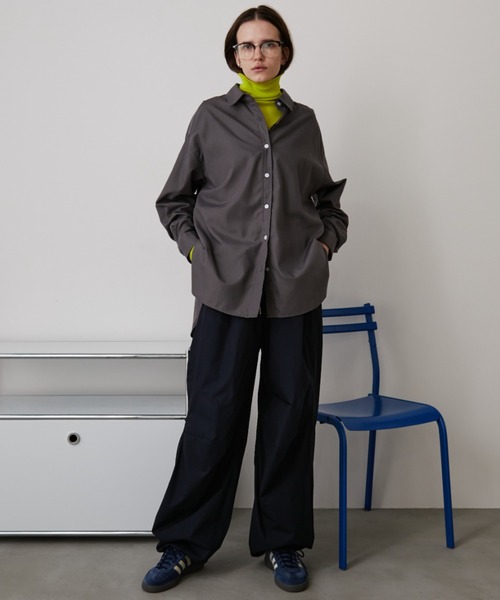 Auntie Rosa Holiday(アンティローザホリデー)の「シアーリブタートルニット(ニット/セーター・レディース・チャコールグレー/ブルー/ブラック/イエロー/ピンク/レッド/パープル・FREE)」の15枚目の写真