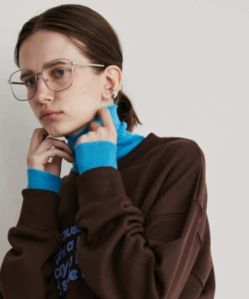 Auntie Rosa Holiday（アンティローザホリデー）の「シアーリブタートルニット（ニット/セーター・レディース・チャコールグレー/ブルー/ブラック/イエロー/ピンク・FREE）」の14枚目の写真