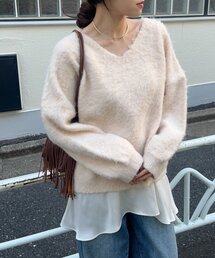 SHENERY | シャギーＶネックプルオーバー(ニット/セーター)