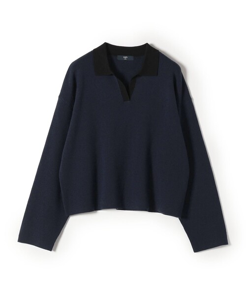 SHIPS Colors(シップス カラーズ)の「SHIPS Colors:〈手洗い可能〉スキッパー ニット × スカート セットアップ◇(ニット/セーター・レディース・グレー/ナチュラル/ネイビー・ONE SIZE)」の20枚目の写真