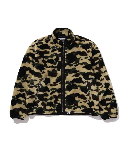 A BATHING APE（アベイシングエイプ）の「1ST CAMO FLEECE JACKET（ミリタリージャケット・レディース・グリーン/イエロー・FREE）」の2枚目の写真