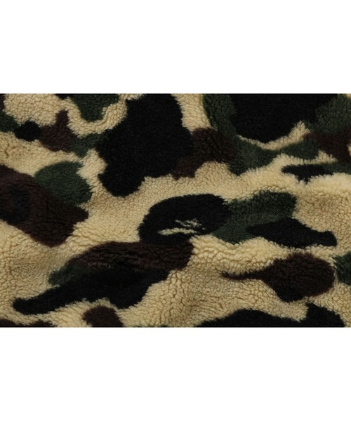 A BATHING APE（アベイシングエイプ）の「1ST CAMO FLEECE JACKET（ミリタリージャケット・レディース・グリーン/イエロー・FREE）」の8枚目の写真