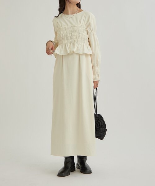 mystic（ミスティック）の「【SETアイテム！】ビスチェワンピースＳＥＴ（ワンピース・レディース・ブラウン/ブラック/アイボリー・1/2）」の2枚目の写真