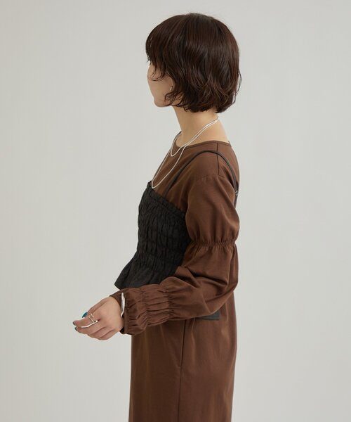 mystic（ミスティック）の「【SETアイテム！】ビスチェワンピースＳＥＴ（ワンピース・レディース・ブラウン/ブラック/アイボリー・1/2）」の18枚目の写真