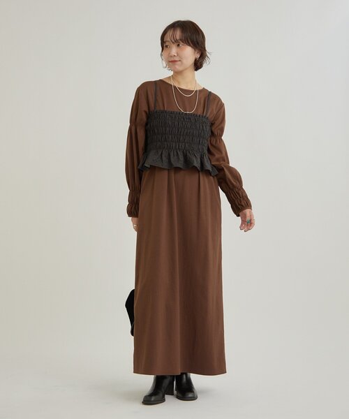 mystic（ミスティック）の「【SETアイテム！】ビスチェワンピースＳＥＴ（ワンピース・レディース・ブラウン/ブラック/アイボリー・1/2）」の16枚目の写真