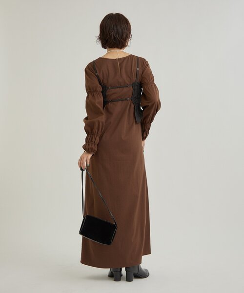 mystic（ミスティック）の「【SETアイテム！】ビスチェワンピースＳＥＴ（ワンピース・レディース・ブラウン/ブラック/アイボリー・1/2）」の15枚目の写真