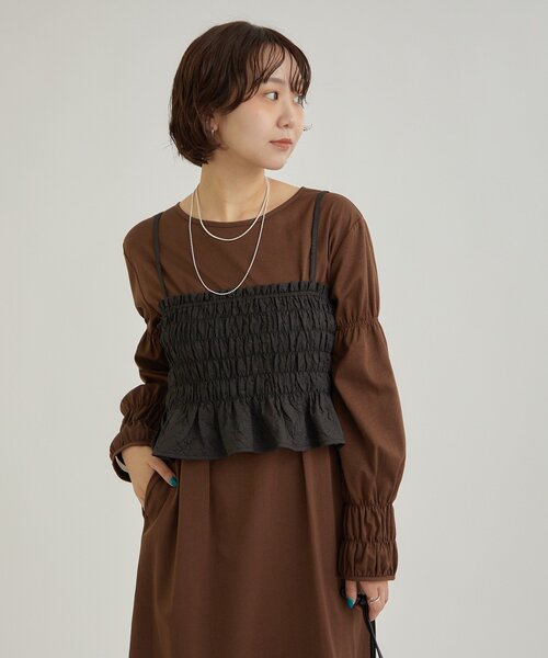 mystic（ミスティック）の「【SETアイテム！】ビスチェワンピースＳＥＴ（ワンピース・レディース・ブラウン/ブラック/アイボリー・1/2）」の11枚目の写真