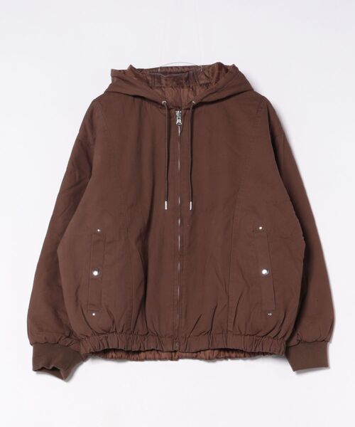 8(eight)(エイト)の「ショート丈リバーシブルパーカー(ブルゾン・メンズ・カーキ/ブラック/ブラウン・MEDIUM/LARGE)」の2枚目の写真