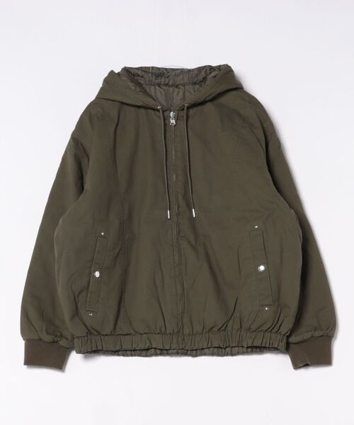 8(eight)(エイト)の「ショート丈リバーシブルパーカー(ブルゾン・メンズ・カーキ/ブラック/ブラウン・MEDIUM/LARGE)」の3枚目の写真