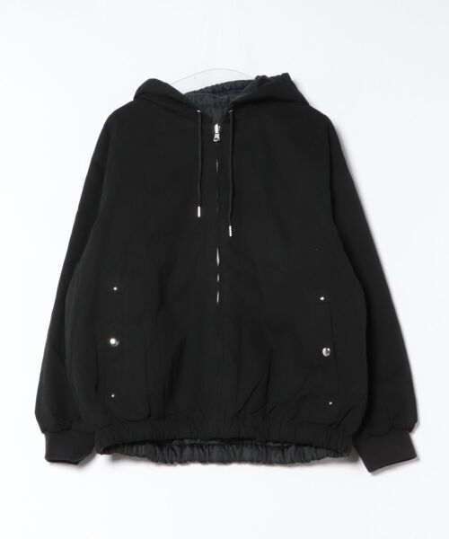 8(eight)(エイト)の「ショート丈リバーシブルパーカー(ブルゾン・メンズ・カーキ/ブラック/ブラウン・MEDIUM/LARGE)」の1枚目の写真