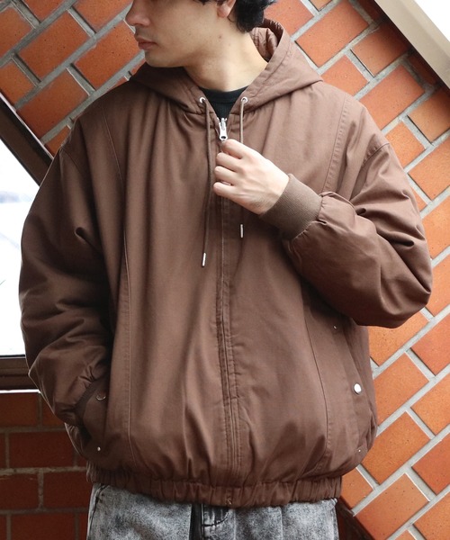 8(eight)(エイト)の「ショート丈リバーシブルパーカー(ブルゾン・メンズ・カーキ/ブラック/ブラウン・MEDIUM/LARGE)」の15枚目の写真