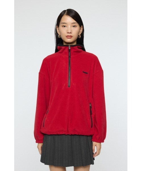 MOUSSY(マウジー)の「FLEECE ZIP プルオーバー(パーカー・レディース・レッド/ダークネイビー/杢グレー・FREE)」の10枚目の写真