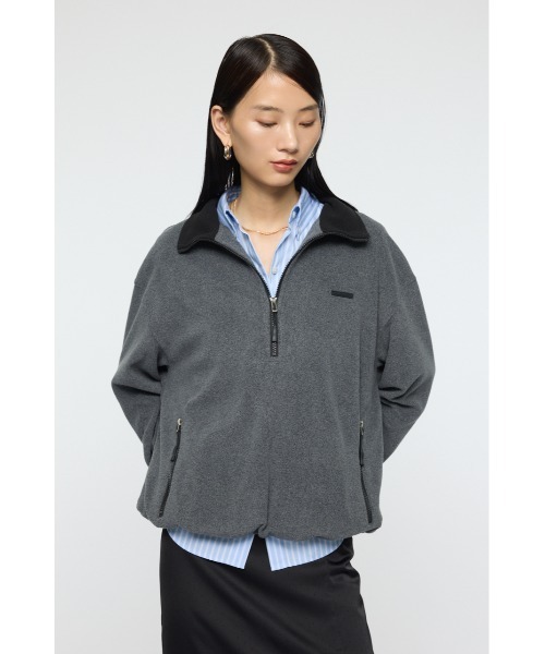 MOUSSY(マウジー)の「FLEECE ZIP プルオーバー(パーカー・レディース・レッド/ダークネイビー/杢グレー・FREE)」の15枚目の写真