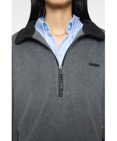 MOUSSY(マウジー)の「FLEECE ZIP プルオーバー(パーカー・レディース・レッド/ダークネイビー/杢グレー・FREE)」の19枚目の写真