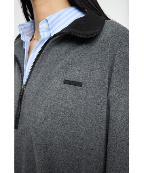 MOUSSY(マウジー)の「FLEECE ZIP プルオーバー(パーカー・レディース・レッド/ダークネイビー/杢グレー・FREE)」の20枚目の写真