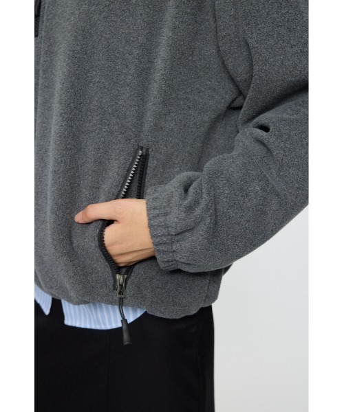 MOUSSY(マウジー)の「FLEECE ZIP プルオーバー(パーカー・レディース・レッド/ダークネイビー/杢グレー・FREE)」の21枚目の写真