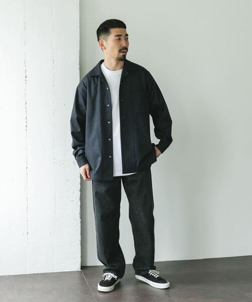 セール】ジャージメルトンオープンカラーシャツ（シャツ/ブラウス