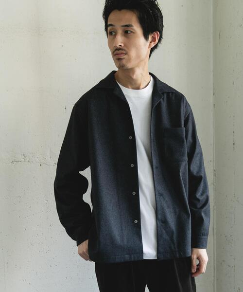 セール】ジャージメルトンオープンカラーシャツ（シャツ/ブラウス