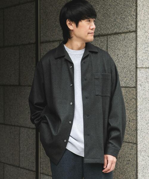 URBAN RESEARCH DOORS(アーバンリサーチドアーズ)の「ジャージメルトンオープンカラーシャツ(シャツ/ブラウス・メンズ・ネイビー/チャコールグレー・MEDIUM/LARGE)」の17枚目の写真