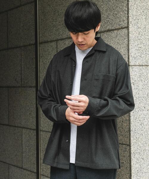 URBAN RESEARCH DOORS(アーバンリサーチドアーズ)の「ジャージメルトンオープンカラーシャツ(シャツ/ブラウス・メンズ・ネイビー/チャコールグレー・MEDIUM/LARGE)」の15枚目の写真