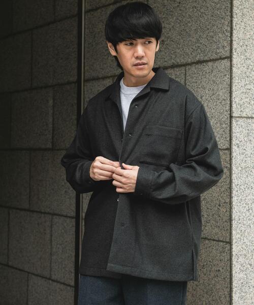 URBAN RESEARCH DOORS(アーバンリサーチドアーズ)の「ジャージメルトンオープンカラーシャツ(シャツ/ブラウス・メンズ・ネイビー/チャコールグレー・MEDIUM/LARGE)」の14枚目の写真