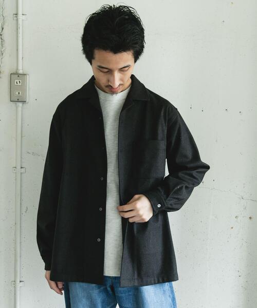 セール】ジャージメルトンオープンカラーシャツ（シャツ/ブラウス