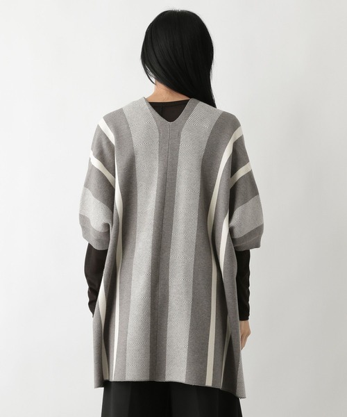 FOUND GOOD（ファウンドグッド）の「ジャガードポンチョ（ポンチョ・レディース・ブラック/グレー系5・FREE）」の18枚目の写真