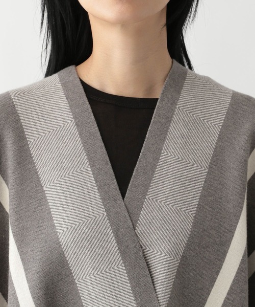 FOUND GOOD（ファウンドグッド）の「ジャガードポンチョ（ポンチョ・レディース・ブラック/グレー系5・FREE）」の19枚目の写真